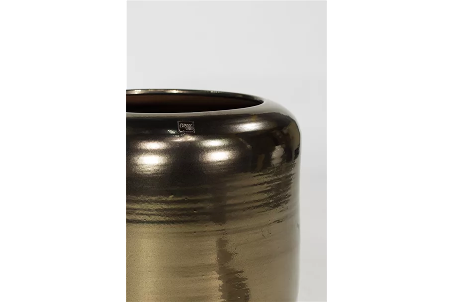 GLAZE Keramikgefäß 40/84 cm, antik-gold