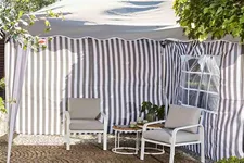 Siena Garden Faltpavillon Seitenteile 2er Set taupe/weiß 294x191x0cm 400301