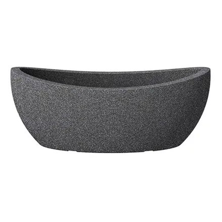 Scheurich Jardiniere Wave Globe 58 cm x 24 cm Schwarz-Granit