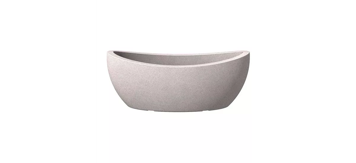 Scheurich Jardiniere Wave Globe 58 cm x 24 cm Taupe-Granit 311621