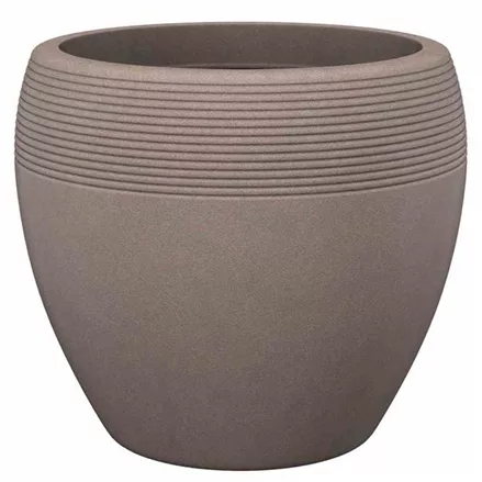 Scheurich Pflanzgefäß Lineo Ø 29 cm Taupe Granit