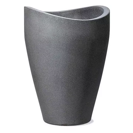 Scheurich Pflanzgefäß Wave Globe High Ø 50 cm x 67 cm Schwarz-Granit