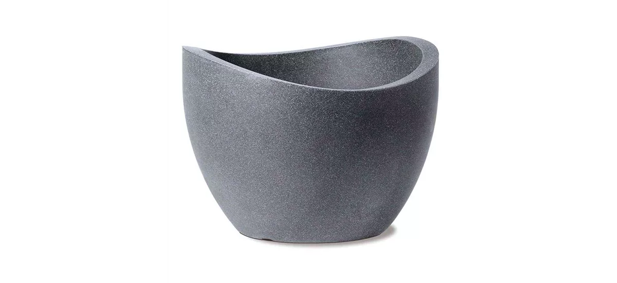 Scheurich Pflanzgefäß Wave Globe Ø 30 cm Schwarz-Granit 311573