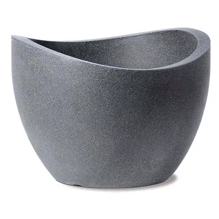 Scheurich Pflanzgefäß Wave Globe Ø 30 cm Schwarz-Granit