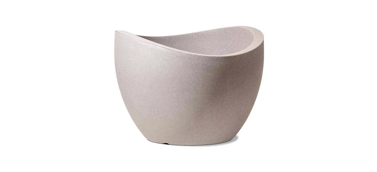 Scheurich Pflanzgefäß Wave Globe Ø 30 cm Taupe-Granit 311585