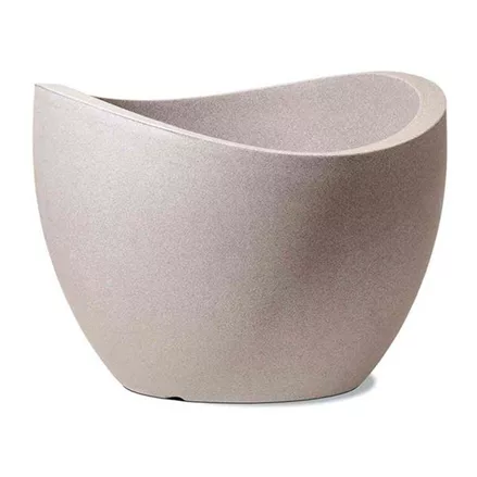 Scheurich Pflanzgefäß Wave Globe Ø 30 cm Taupe-Granit