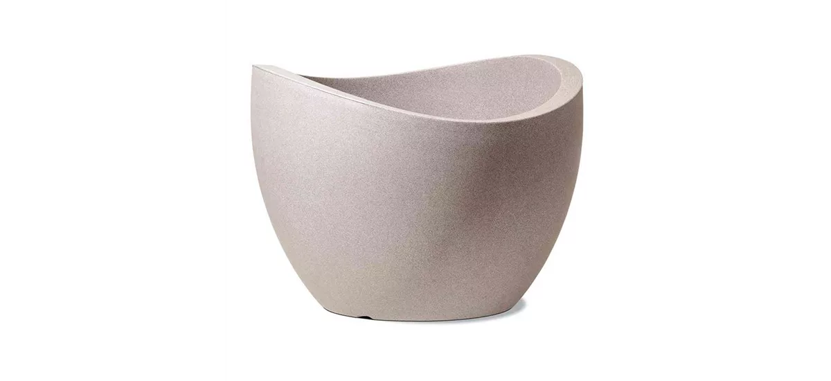 Scheurich Pflanzgefäß Wave Globe Ø 40 cm Taupe-Granit 311589