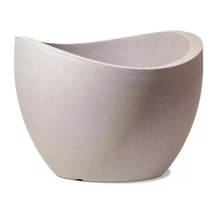 Scheurich Pflanzgefäß Wave Globe Ø 40 cm Taupe-Granit