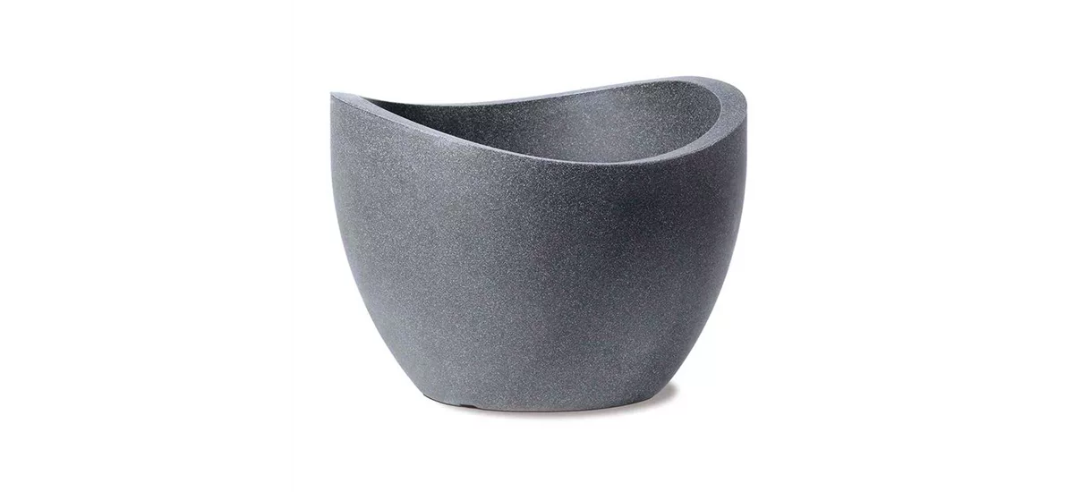 Scheurich Pflanzgefäß Wave Globe Ø 50 cm Schwarz-Granit 311579