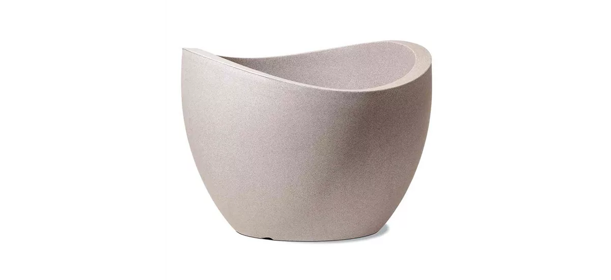 Scheurich Pflanzgefäß Wave Globe Ø 50 cm Taupe-Granit 311591