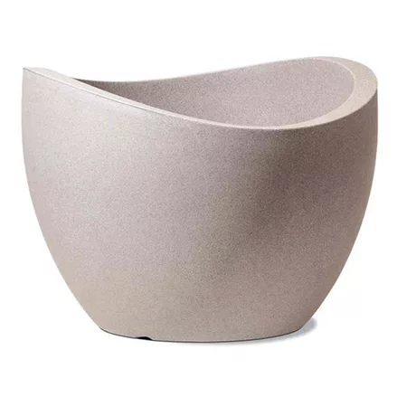 Scheurich Pflanzgefäß Wave Globe Ø 50 cm Taupe-Granit