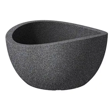 Scheurich Pflanzschale Wave Globe Bowl Ø 39 cm Schwarz Granit