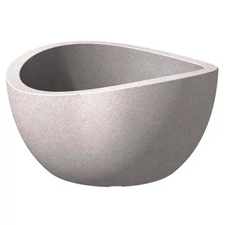 Scheurich Pflanzschale Wave Globe Bowl Ø 39 cm Taupe-Granit