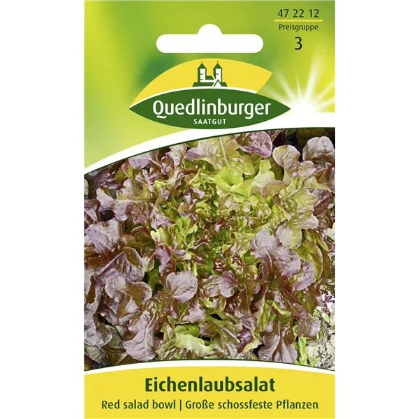 Eichblattsalatsamen 'Red Salad Bowl'