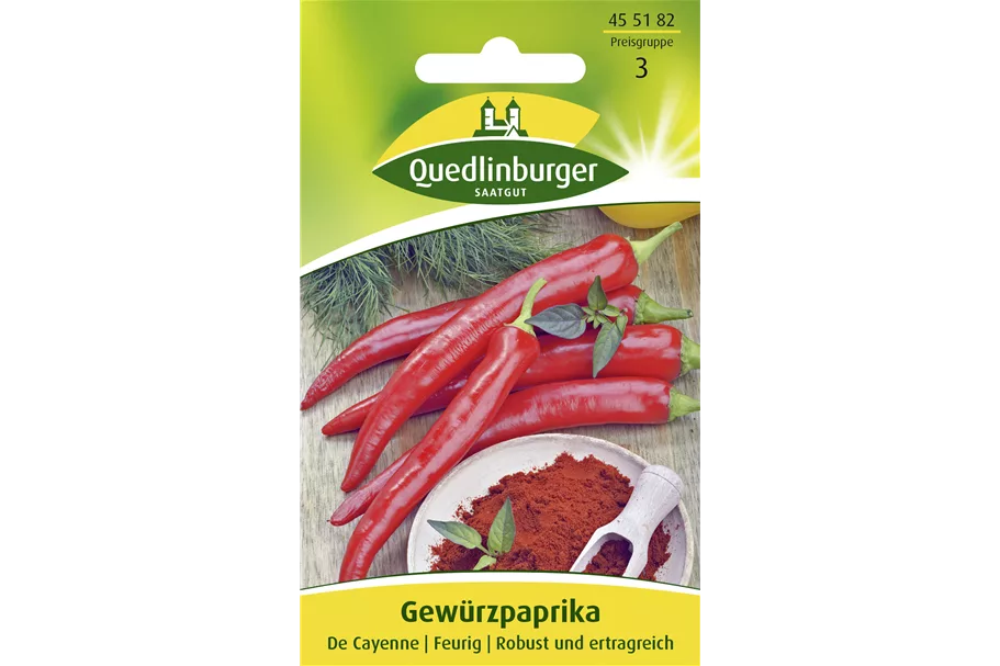 Peperonisamen 'De Cayenne' Packungsinhalt reicht für ca. 50 Pflanzen