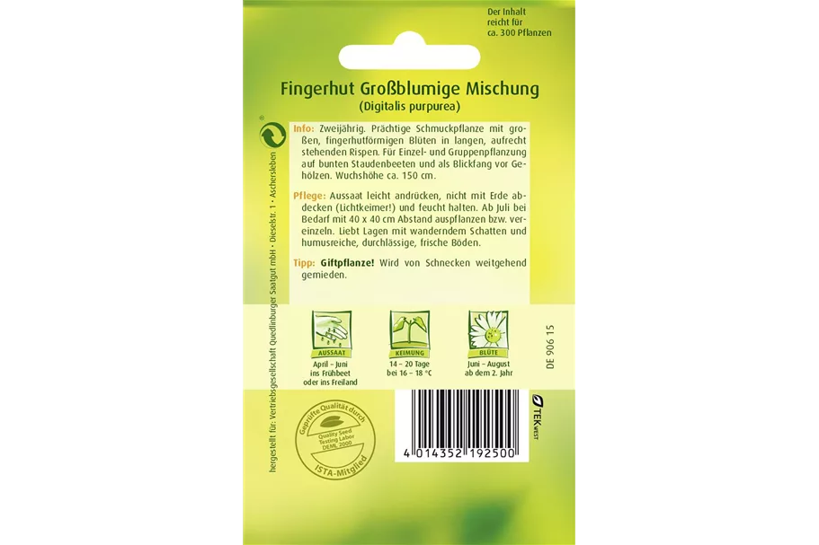 Fingerhutsamen 'Großblumige Mischung' Portion