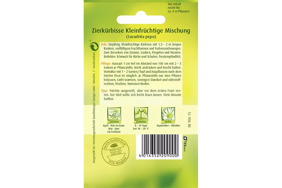 Zierkürbissamen 'Kleinfruchtige Mischung' Portion