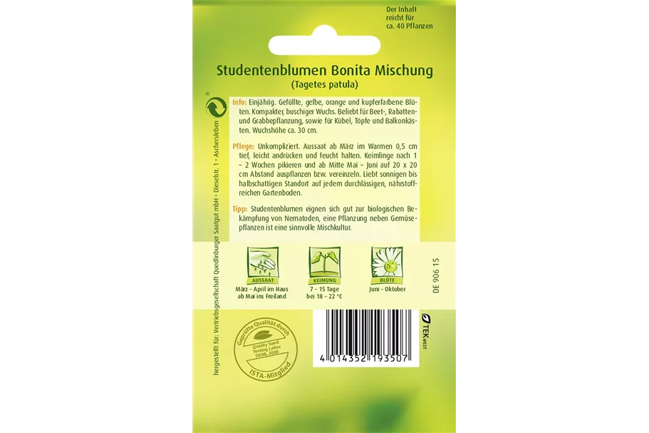 Studentenblumensamen 'Bonita-Mischung' Portion