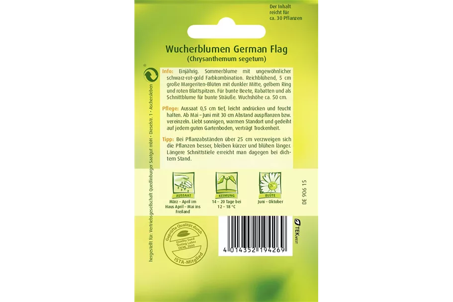 Wucherblumensamen 'German Flag' Portion