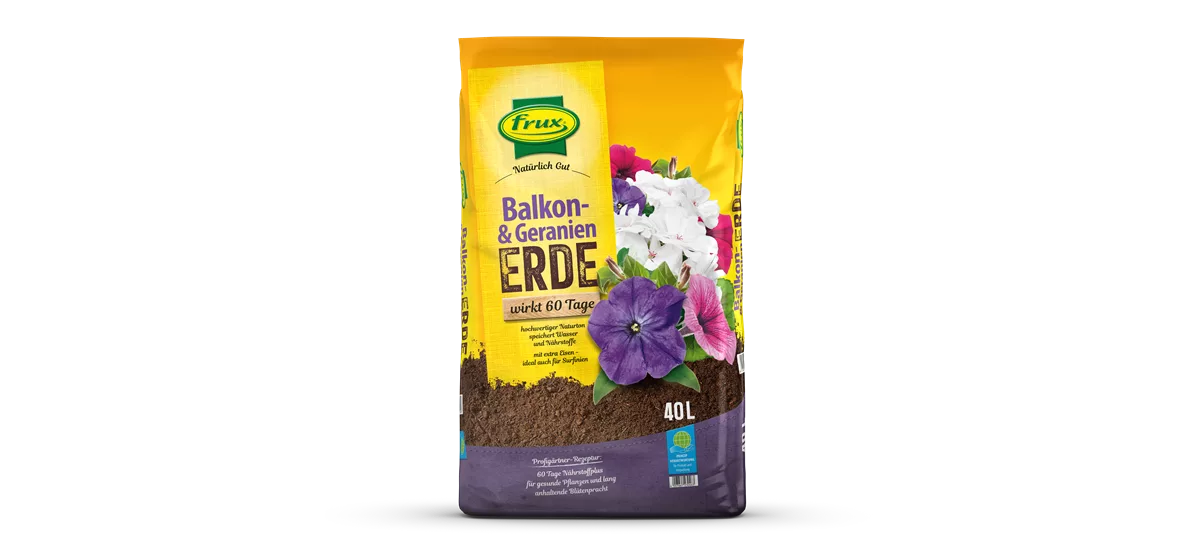 Balkonblumen- & Geranienerde – mit extra Eisen 18l