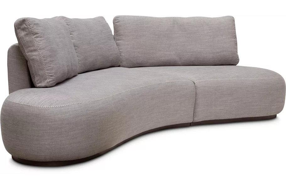 fleur ami CURVE Sofa 260x130/80 cm steingrau