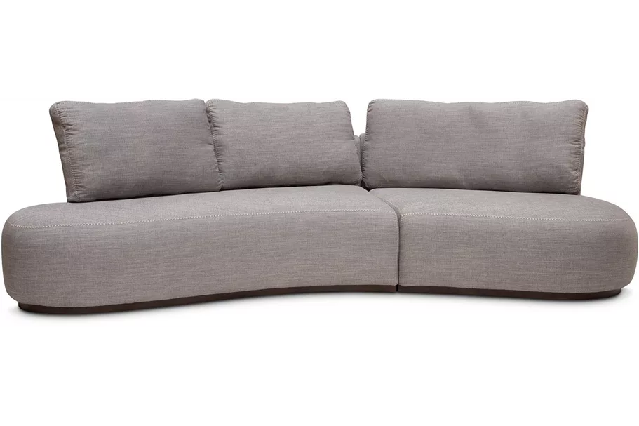 fleur ami CURVE Sofa 260x130/80 cm steingrau