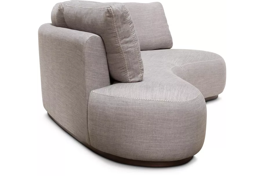 fleur ami CURVE Sofa 260x130/80 cm steingrau