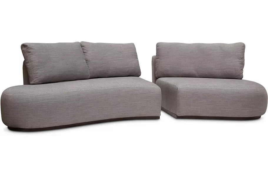 fleur ami CURVE Sofa 260x130/80 cm steingrau