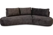 CURVE Sofa 260x130/80 cm graphit, Samt