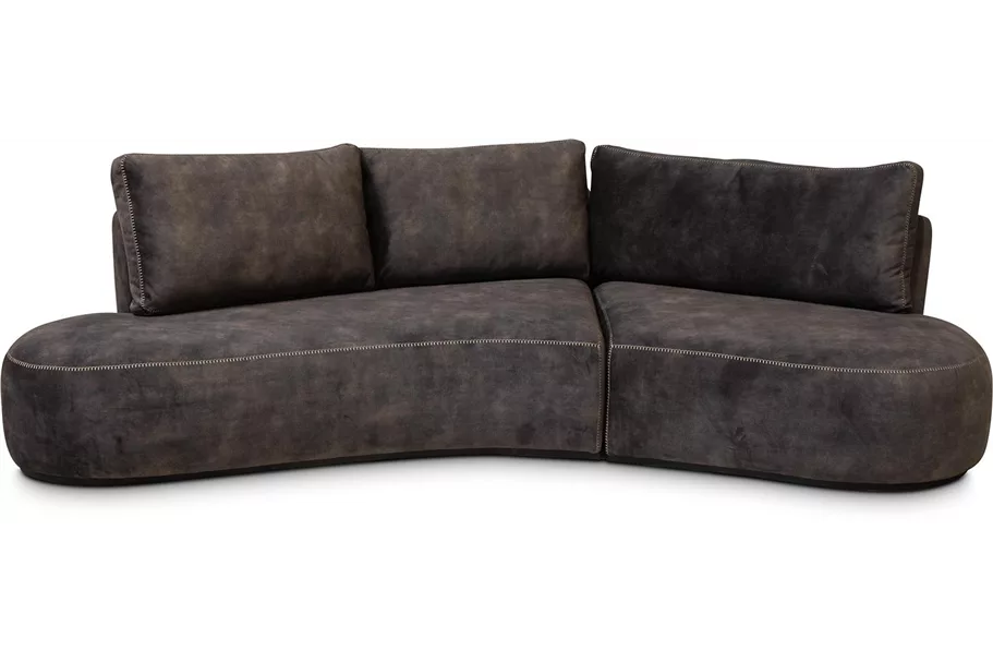 CURVE Sofa 260x130/80 cm graphit, Samt