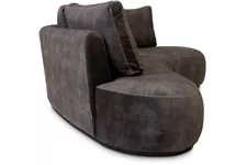 CURVE Sofa 260x130/80 cm graphit, Samt