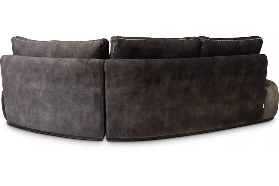 CURVE Sofa 260x130/80 cm graphit, Samt