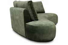 CURVE Sofa 260x130/80 cm olive, Samt