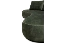 CURVE Sofa 260x130/80 cm olive, Samt