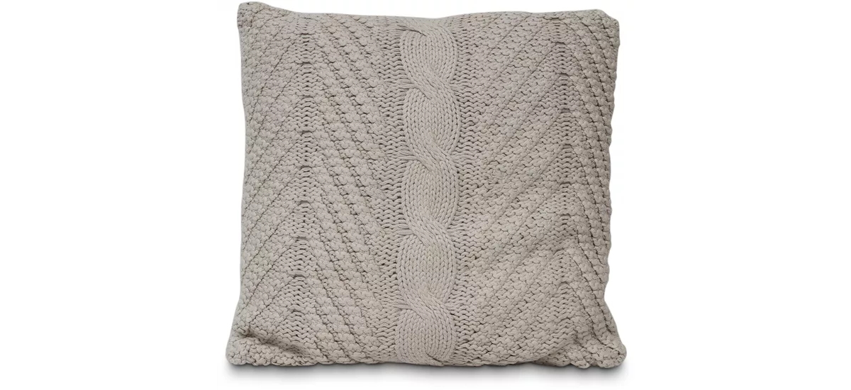 FINJA - Baumwolle Strickoptik 45x45cm ecru