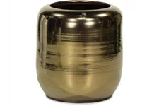 GLAZE Keramikgefäß 38/36 cm, antik-gold