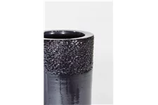 GLAZE Pflanzgefäß 32/82 cm, platin-schwarz gehämmert