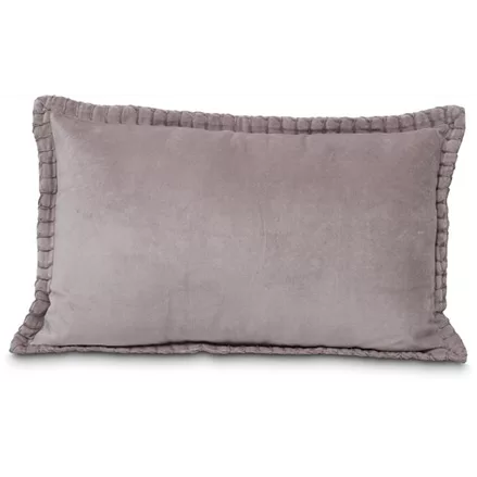 MADELEINE - Cotton Velvet Enzyme Wash Blanket Stitch Border Cushion