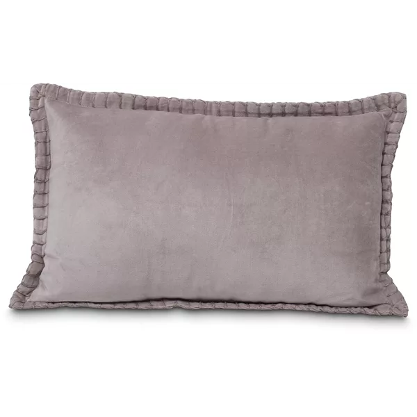 MADELEINE - Cotton Velvet Enzyme Wash Blanket Stitch Border Cushion