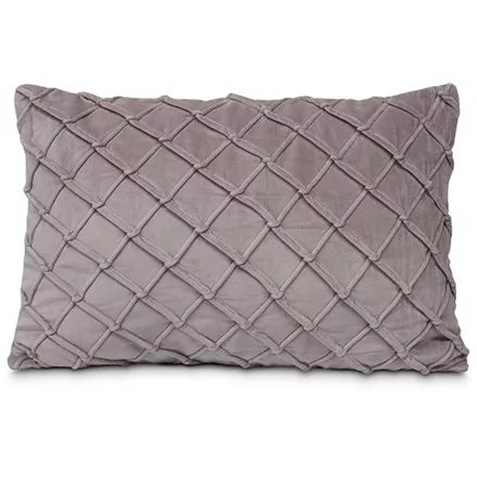 MADELEINE - Ribbed Cotton Velvet Diamond Pattern Pillow