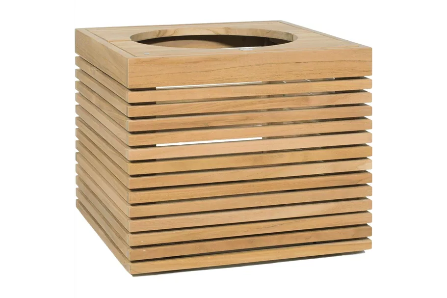 MODULO Pflanzgefäß 51x51/43 cm, Teak natur