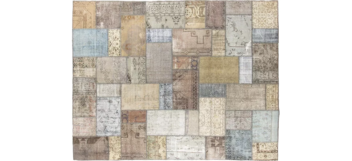 MEDLEY Teppich 300x400 cm, Patchwork beige/braun