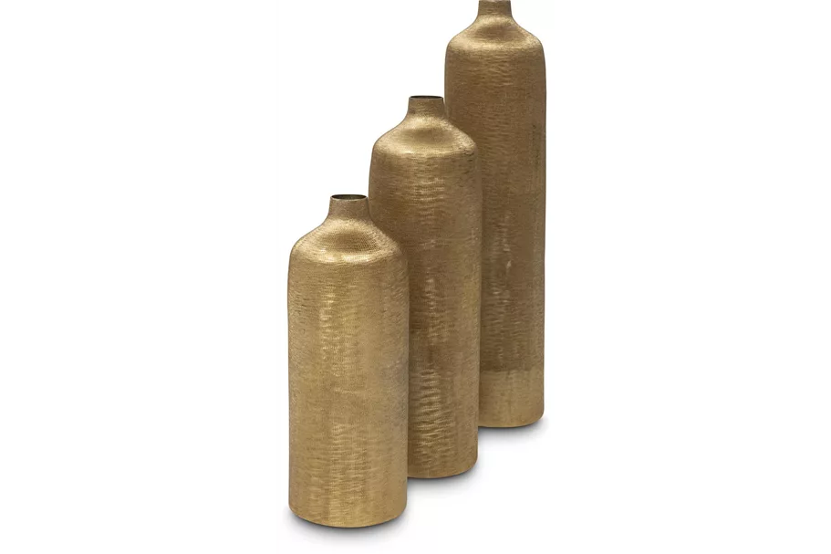 MIDAS Blumenvase 12,5x12,5/42 cm gold antik