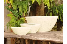 POLYSTONE BOAT Pflanzgefäß 89x48/45 cm, crème