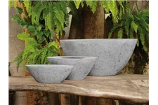 POLYSTONE BOAT Pflanzgefäß 89x48/45 cm, grau