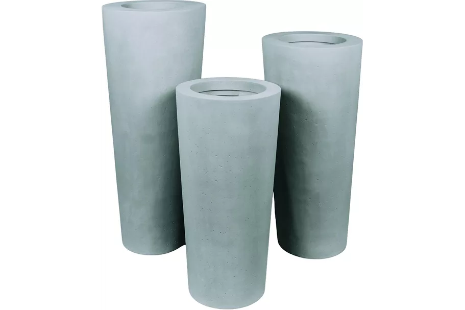 POLYSTONE CONICAL Pflanzgefäß 43/80 cm, grau