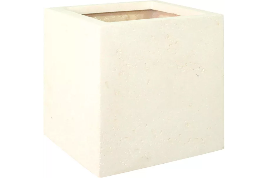 POLYSTONE SQUARE Pflanzgefäß 30x30/30 cm, crème