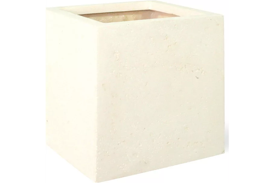 POLYSTONE SQUARE Pflanzgefäß 18x18/18 cm, crème