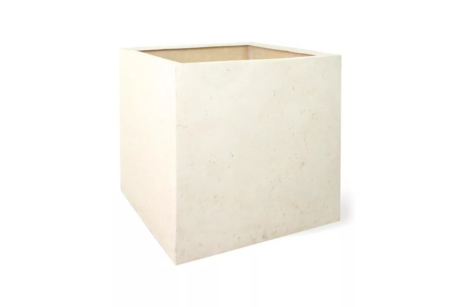 POLYSTONE SQUARE Pflanzgefäß 60x60/60 cm, crème