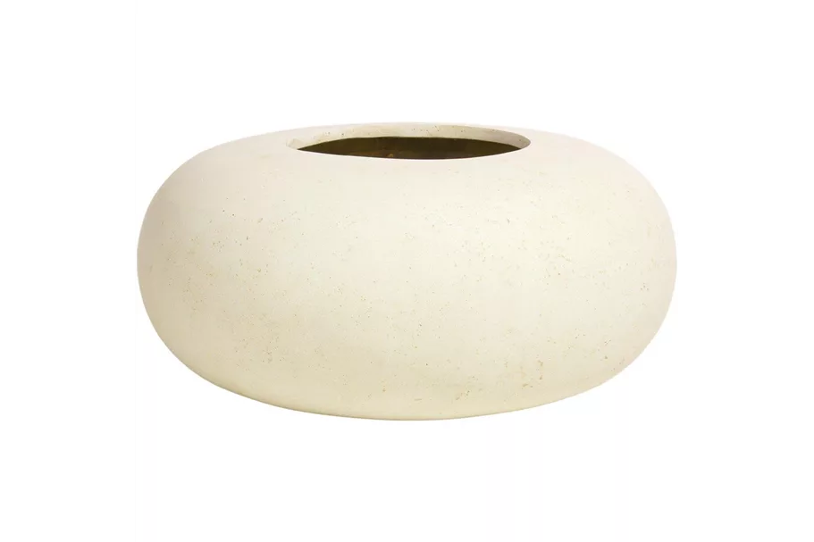 POLYSTONE DONUT Pflanzgefäß 60/26 cm, crème